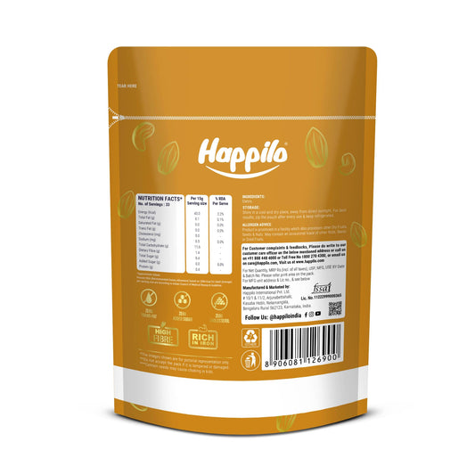 Happilo Dried Arabian Dates Pouch, 500 g | No Added Sugar | Gluten Free