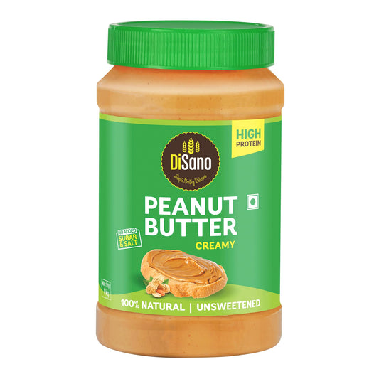 DiSano Creamy Peanut Butter 1kg - Gluten-Free Nut Spread, 30% Protein