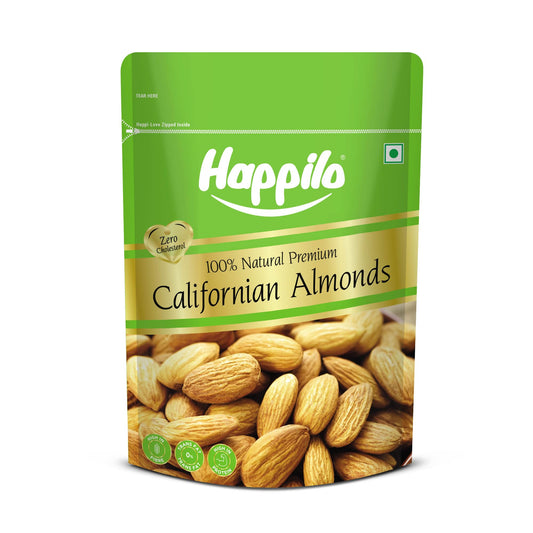 Happilo California Almonds 500g | Gluten Free, Low Glycemic, Protein Rich