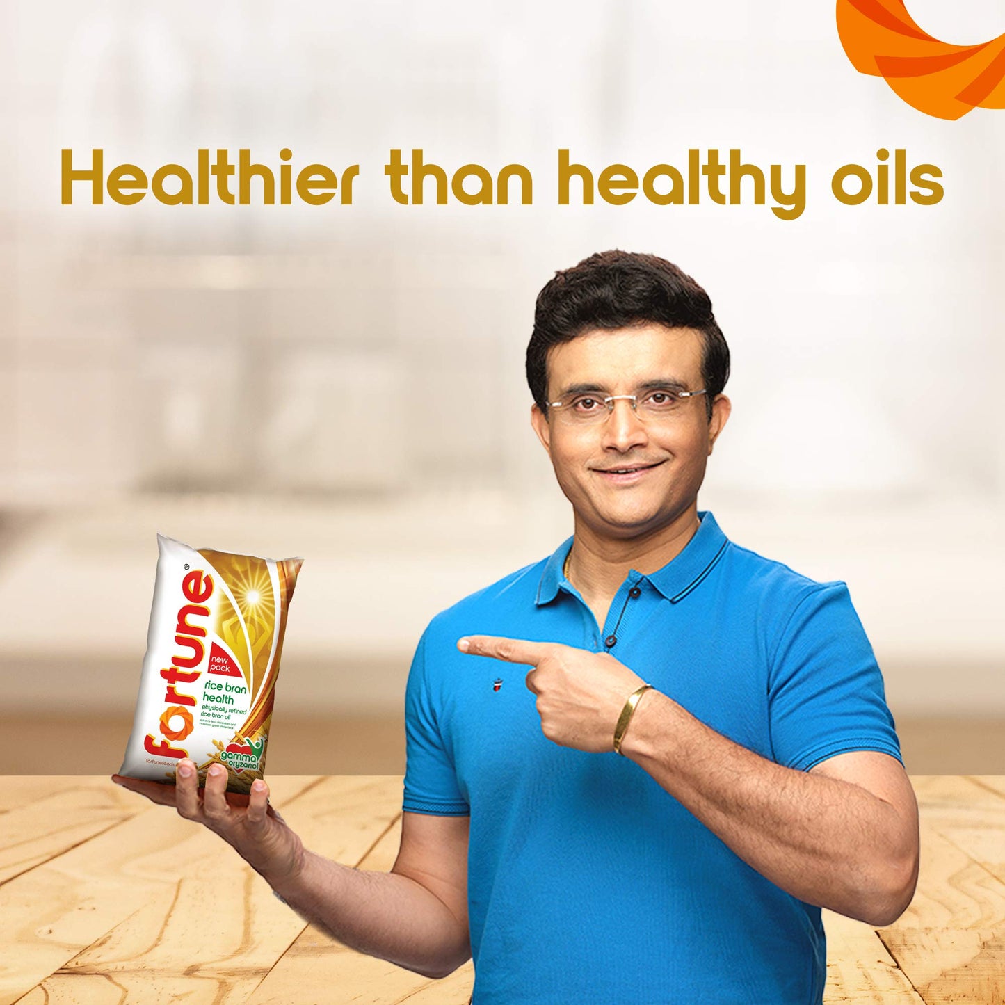 Fortune Rice Bran Oil, 870gm Pouch - Heart Healthy Cooking Oil