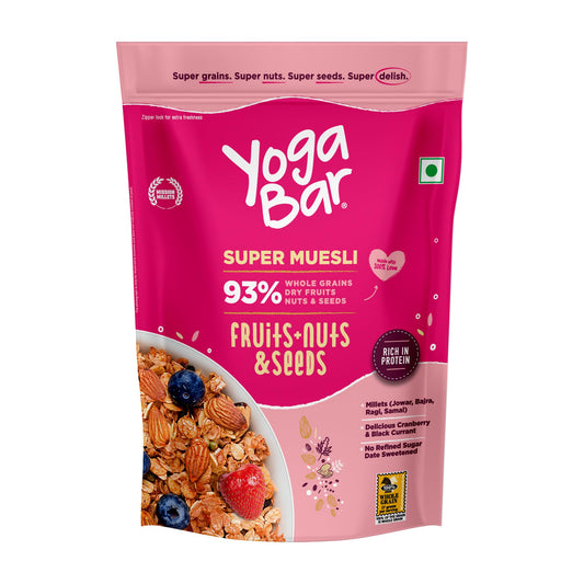 Yogabar Wholegrain Breakfast Muesli, 700 g - Gluten Free, Protein Rich