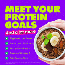 Yogabar High Protein Oats with Dark Chocolate & Almonds - 850g | 20g Protein per Serve | Fiber-Rich & Probiotics