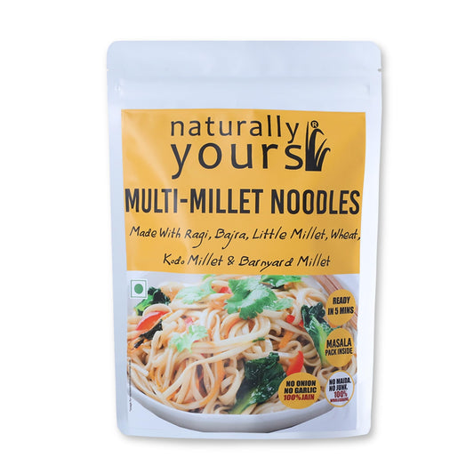 Naturally Yours Multi Millet Noodles | 180g Pack of 1 | 6 Supergrains | No Maida, Vegan
