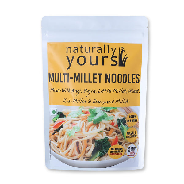 Naturally Yours Multi Millet Noodles | 180g Pack of 1 | 6 Supergrains | No Maida, Vegan