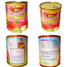 Agrozee Canned Whole Lychee in Sugar Syrup, 850g (Pack of 2)