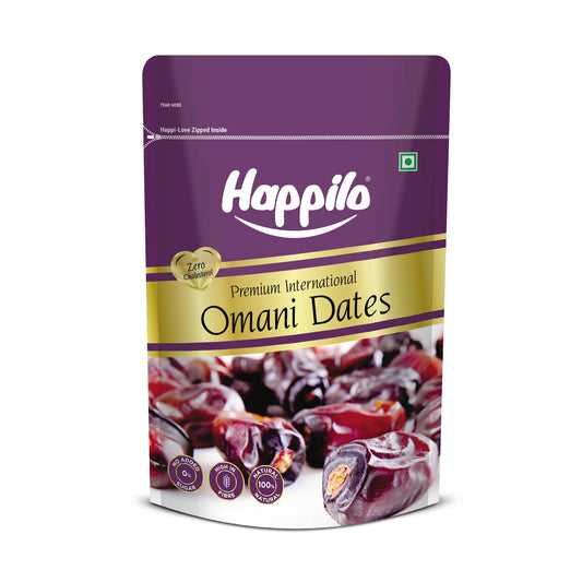 Happilo Dried Omani Dates 250g | Vegan, No Added Sugar, Non-GMO