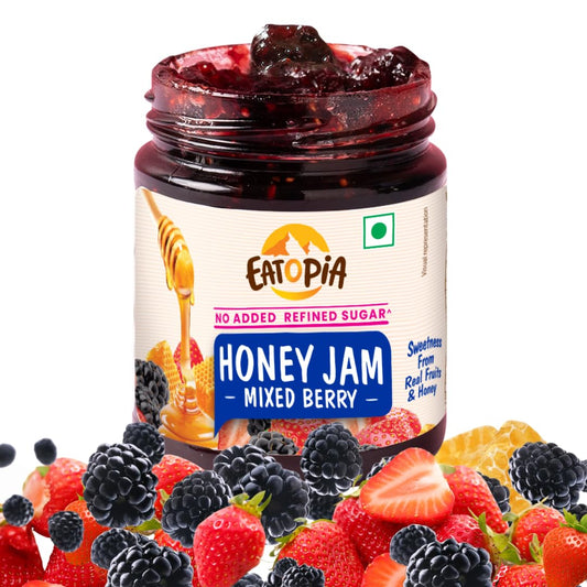 Eatopia Sugar Free Mixed Berry Jam | 240g | No Added Flavours | Low Sodium
