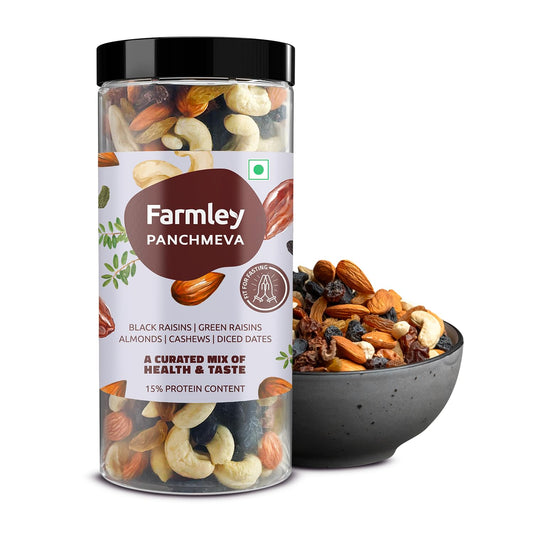 Farmley Panchmeva Dry Fruits Mix, 405g | Dried Fruits & Nuts for Fasting