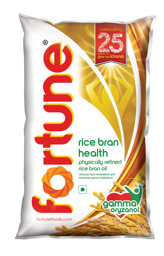 Fortune Rice Bran Oil, 870gm Pouch - Heart Healthy Cooking Oil