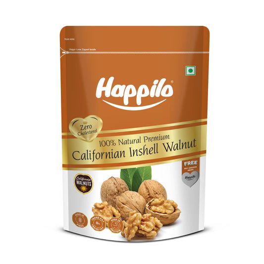 Happilo Inshell Walnuts 500g | Dried Fruits & Nuts | Large Size | Omega-3 Rich
