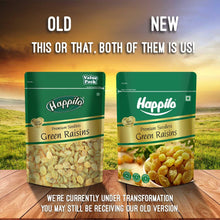 Happilo Dried Seedless Green Raisins 500 gm | Flavourful Snack | Source of Potassium | Dried Fruits