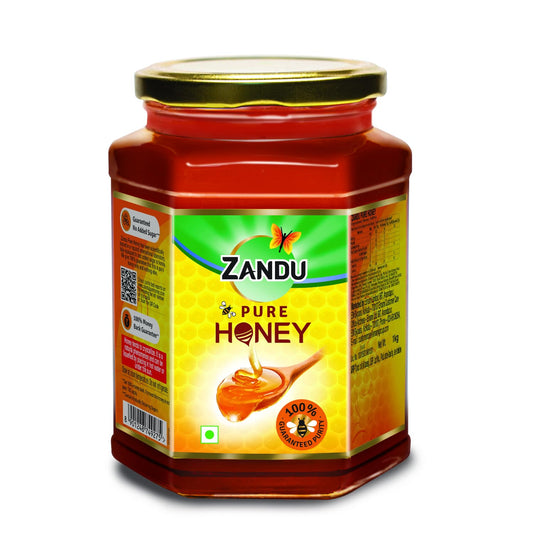 Zandu Honey 1KG - Unique Blend of Sunderban & Tulsi, No Added Sugar