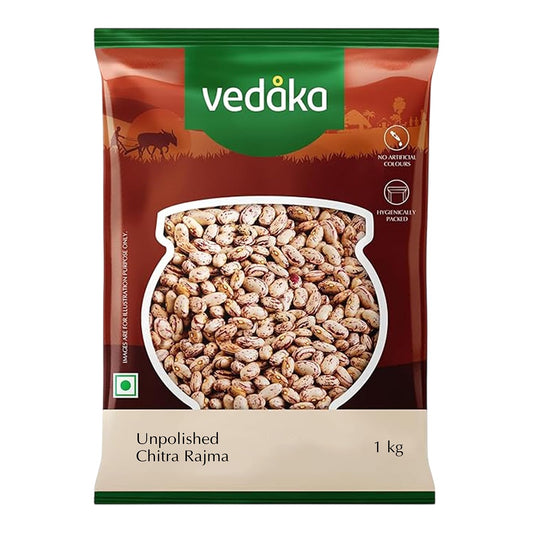 Vedaka Unpolished Chitra Rajma | 1 Kg | Plant-Based Protein