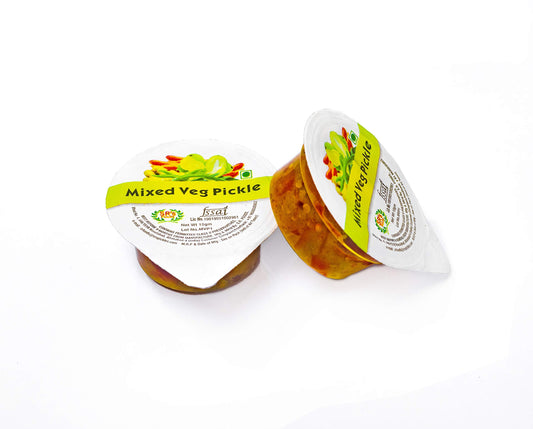 DELICASIA Mixed Veg Pickle 15 gm Chotu Pack (Pack of 48) - Gluten Free, Low Oil, Fresh Ingredients