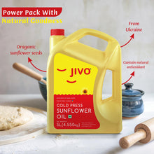 Jivo Cold Pressed Sunflower Oil - 5 Litres | Cooking & Baking Supplies | Rich in Vitamin E, Monounsaturated Fats