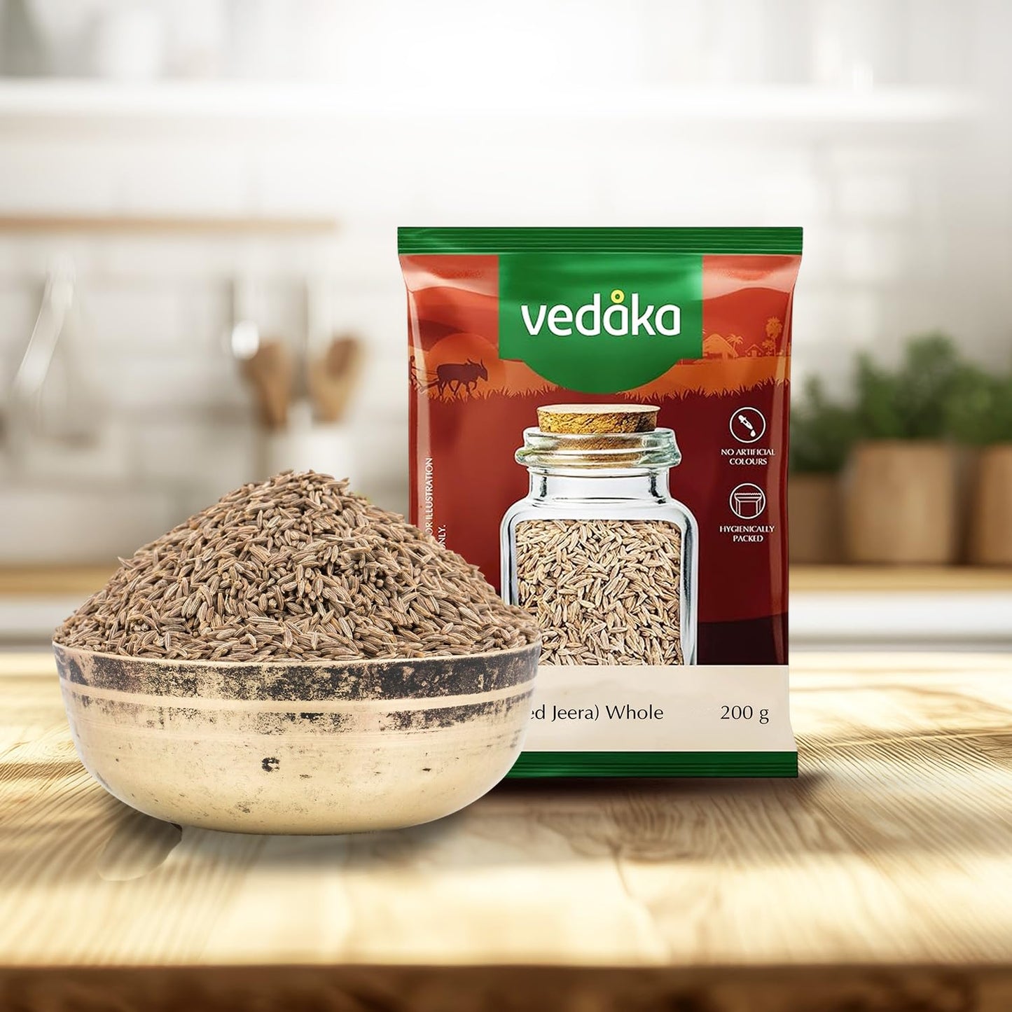 Vedaka Whole Jeera (Cumin) 200g - Cooking & Baking Supplies