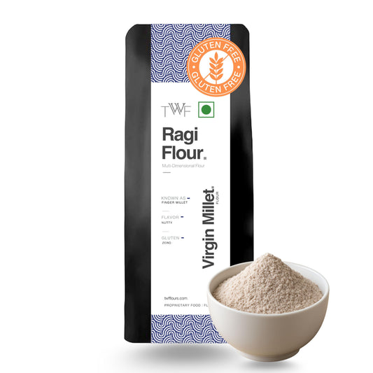 TWF Ragi Flour | 2Kg | Gluten-Free Finger Millet Atta | Stone Ground