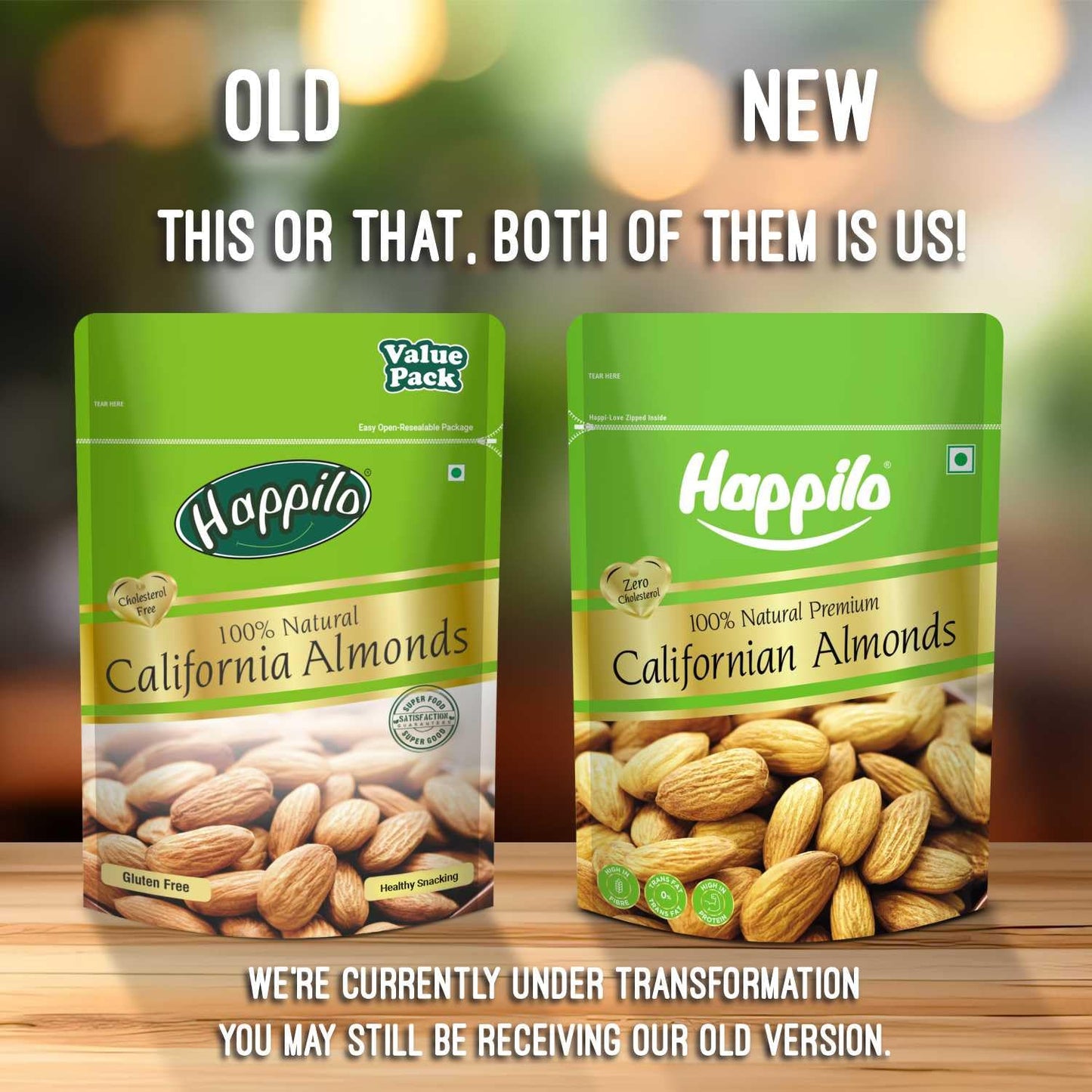 Happilo California Almonds 500g | Gluten Free, Low Glycemic, Protein Rich