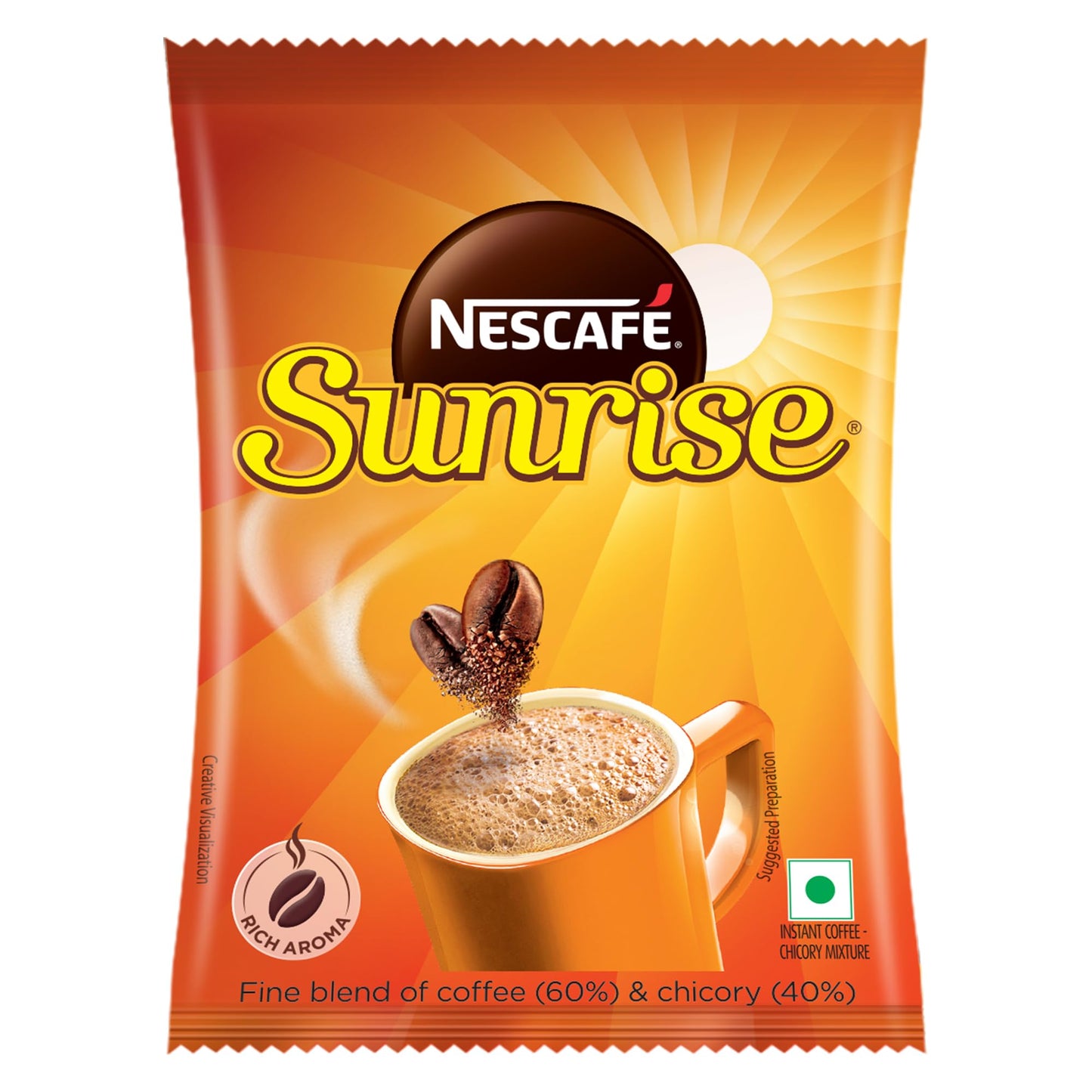 Nescafe Sunrise Instant Coffee Powder, 45g/50g Pouch - Coffee Chicory Mix