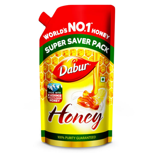 Dabur Honey - 750g Refill Pouch | No Added Sugar | FSSAI Approved