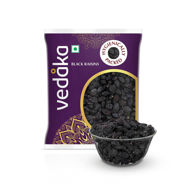 Vedaka Black Raisins, 200gm - Fresh & Sweet Dried Fruits