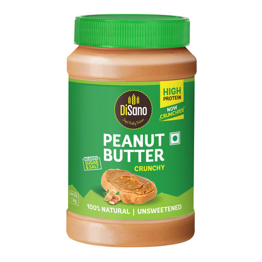 DiSano Peanut Butter 1Kg, Unsweetened, Gluten-Free, 30% Protein