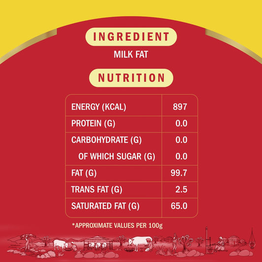 Aashirvaad Cow Ghee, Tetrapack, 1L - Rich Aroma
