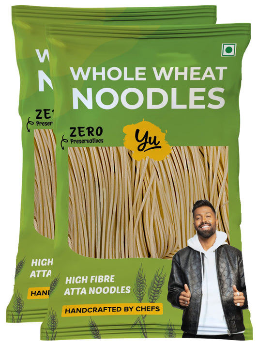 Yu Foodlabs Whole Wheat Noodles - 300g Pack of 2, Easy to Digest