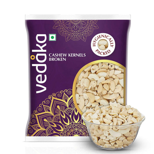 Vedaka Broken Cashews - 100g Pack - Nutty Flavor, Firm Texture