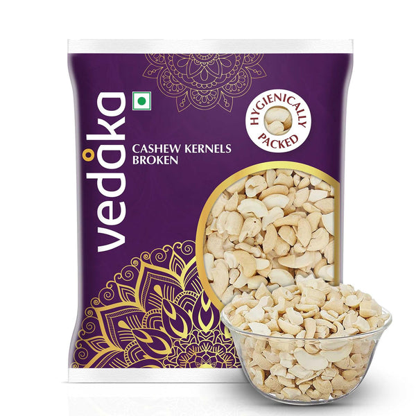 Vedaka Broken Cashews - 100g Pack - Nutty Flavor, Firm Texture