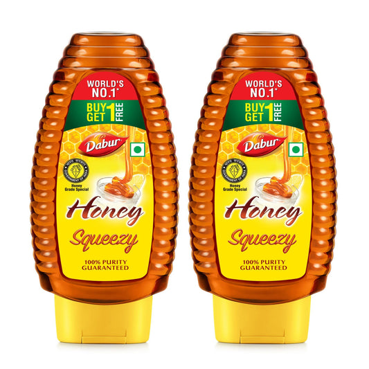 Dabur Honey Squeezy Pack 450g (225gx2) | 100% Indigenous Honey | Rich in Antioxidants