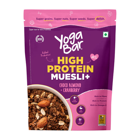 Yogabar Protein Muesli 850g | 21g Protein | Gluten Free | Probiotics
