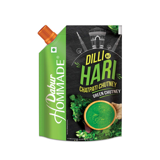 Dabur Hommade Hari Chatpati Chutney, 200g - Tangy Coriander Dip