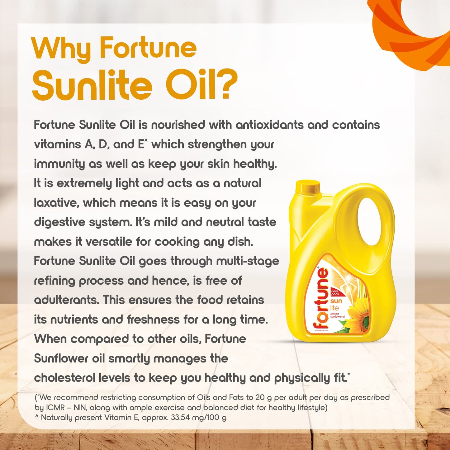 Fortune Refined Sunflower Oil, 4.35 Kg Jar - Vegetarian