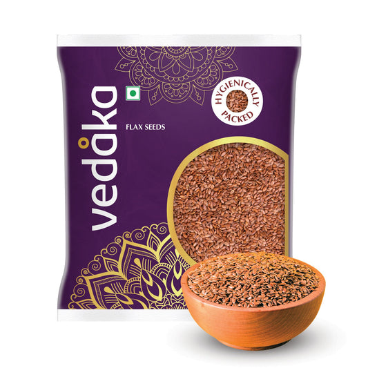 Vedaka Raw Flaxseeds | 500 Gram | Nutty Flavor & Crunchy Texture