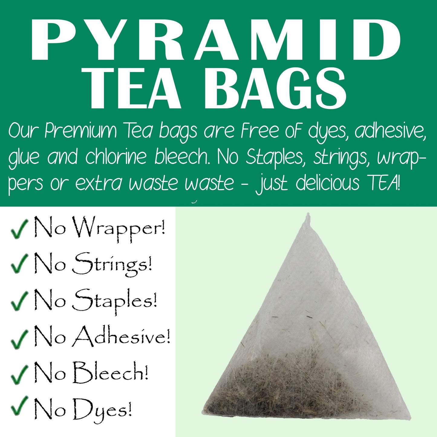 The Tea Trove Organic Spearmint Tea Bags - 40 Eco-Friendly Bags, 0.04 Kg