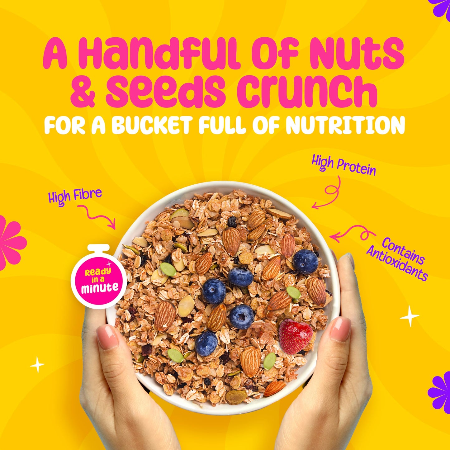 Yogabar Wholegrain Breakfast Muesli, 700 g - Gluten Free, Protein Rich
