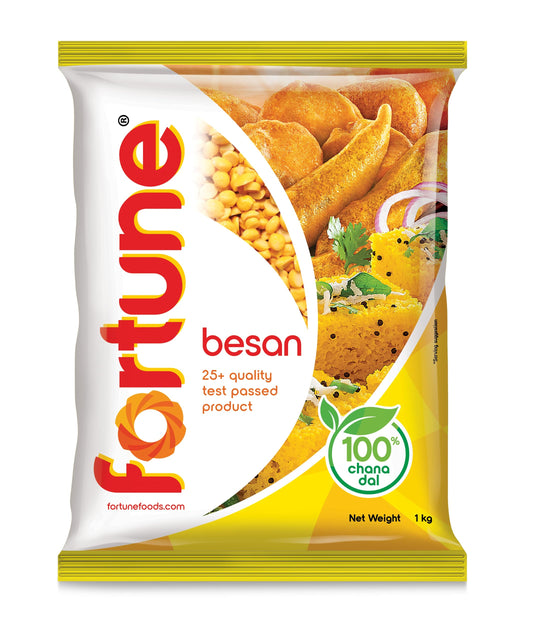 Fortune Chana Dal Besan, 1 kg - Premium Cooking & Baking Supplies