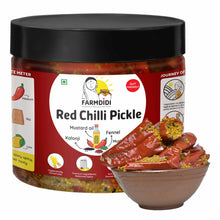 FarmDidi Bharwa Lal Mirch Pickle 325g | Homemade Red Chilli Achar | No Preservatives, Mustard Oil