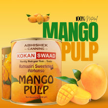KOKANSWAAD Canned Alphonso Mango Pulp 850g - Sweetened, Non-GMO, No Preservatives