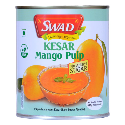 SWAD Kesar Mango Pulp | Sugar-Free | Tin Pack of 1 (850g)