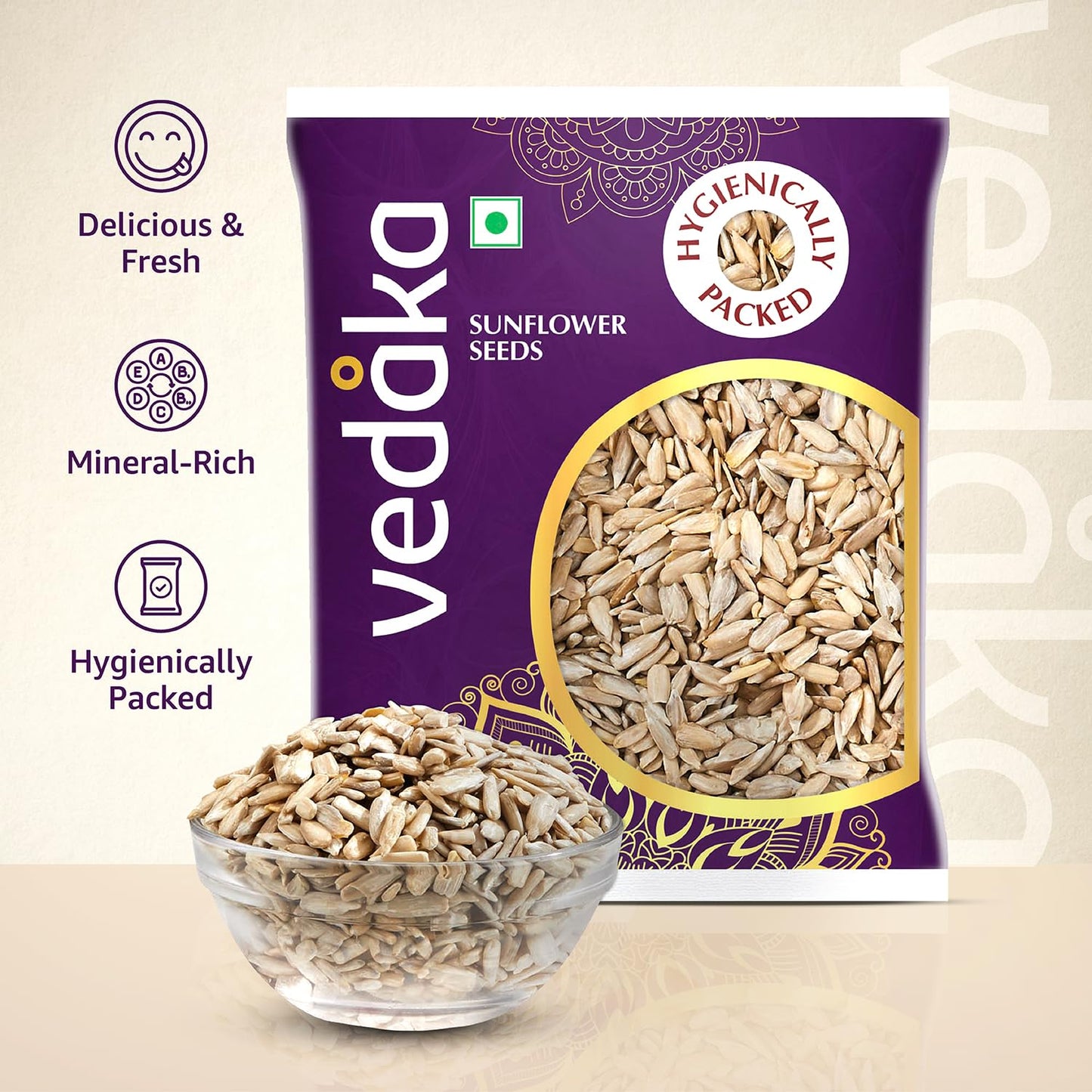 Vedaka Sunflower Whole Seeds, 200 g - Fresh & Quality Assured