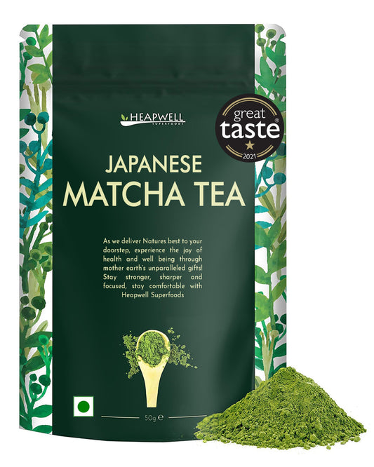 Heapwell Superfoods Matcha Green Tea Powder - 100% Natural, 100g
