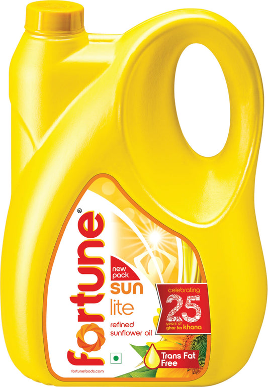 Fortune Refined Sunflower Oil, 4.35 Kg Jar - Vegetarian