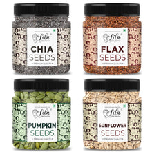 LILA DRY FRUITS Superseed Combo (Chia, Pumpkin, Sunflower & Flax) 1kg Jar Pack | Low-Calorie Diet Snack
