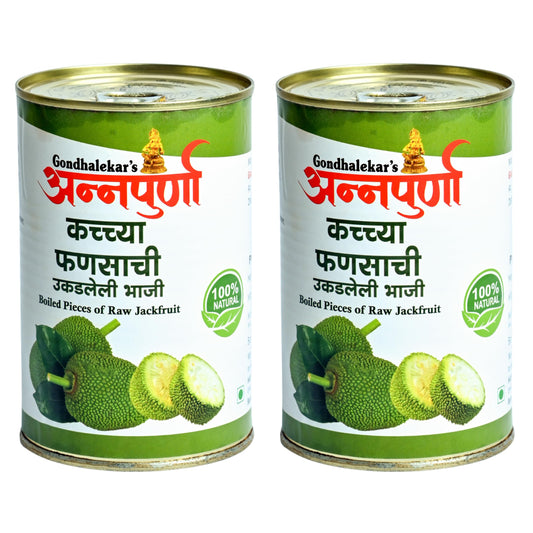 Gondhalekar's Boiled Jackfruit | 450g | Pack of 2 | Canned Fruits | Ready-to-Eat | Rich in Fiber