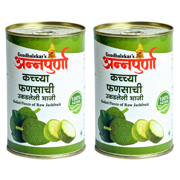 Gondhalekar's Boiled Jackfruit | 450g | Pack of 2 | Canned Fruits | Ready-to-Eat | Rich in Fiber