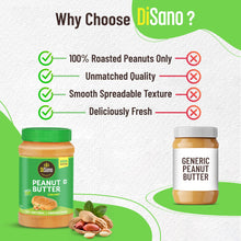 DiSano Creamy Peanut Butter 1kg - Gluten-Free Nut Spread, 30% Protein