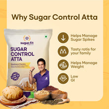 Sugar.fit Sugar Control Atta 5kg - 8-in-1 Multigrain Flour, Low GI, High Protein & Fiber