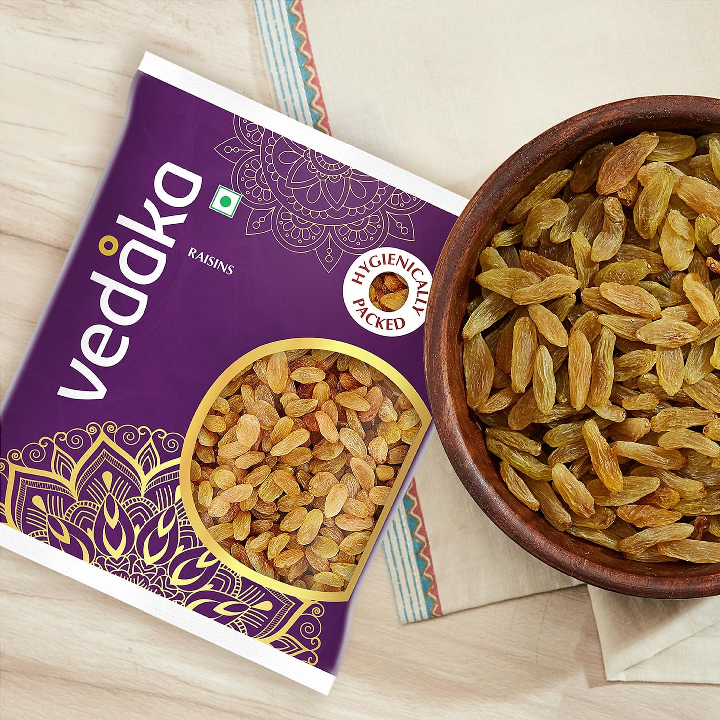 Vedaka Raisins | 500 Gram | Dried Grapes | Low Fat Snack
